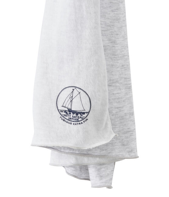 Warmer Schal grau POUSSIERE/weiss LAIT