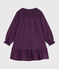 Langärmeliges Kinder-Kleid aus Flanell mit Karomuster blau SMOKING/weiss MULTICO