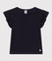 Kinder-T-Shirt aus Baumwolle für Mädchen blau SMOKING