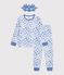 Kinder-Pyjama zum Verkleiden Drache aus Baumwolle blau/blau