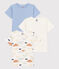 3er-Set kurzärmelige Baumwoll-T-Shirts mit Wolkenmotiv für Jungen variante 1