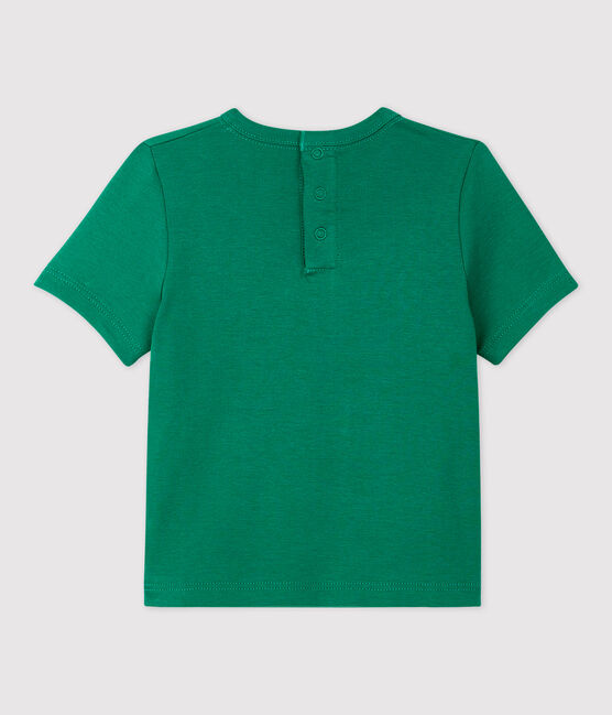 Kurzärmeliges Baby-T-Shirt aus Baumwolle mit Motiv grün GAZON