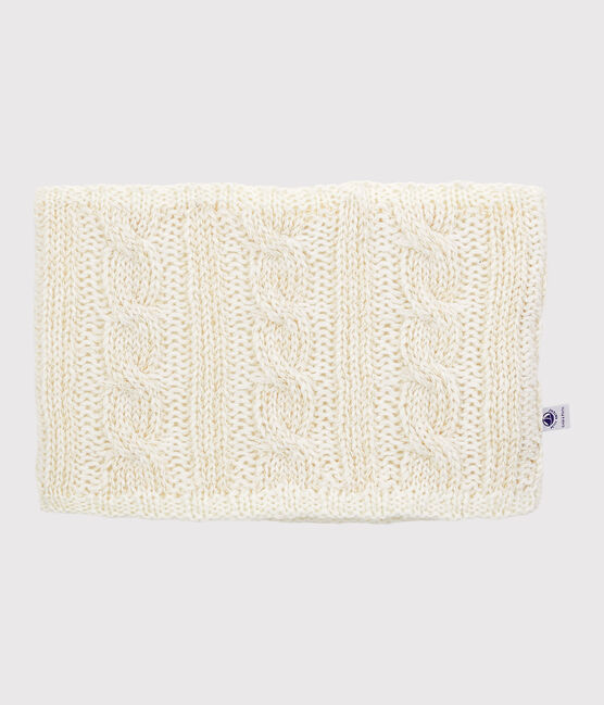 Kinder-Snood für Mädchen weiss MARSHMALLOW/gelb OR