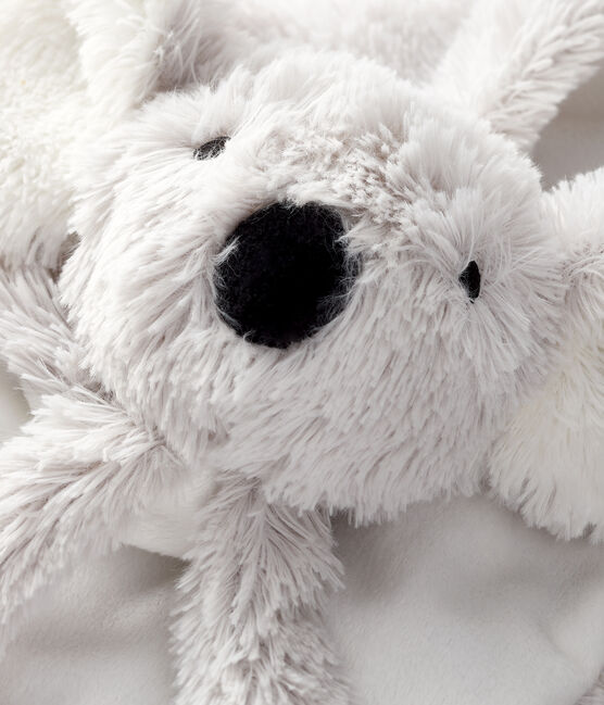 Baby-Kuschelkoala aus Polarfleece weiss MARSHMALLOW/grau GRIS