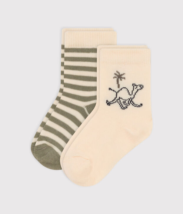 2er-Set Babysocken aus Baumwolljersey mit Dromedaren vielfarbig
