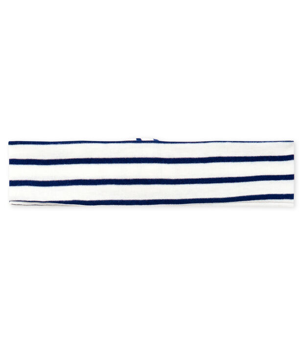 Baby-Haarband M&auml;dchen, gestreift weiss/blau
