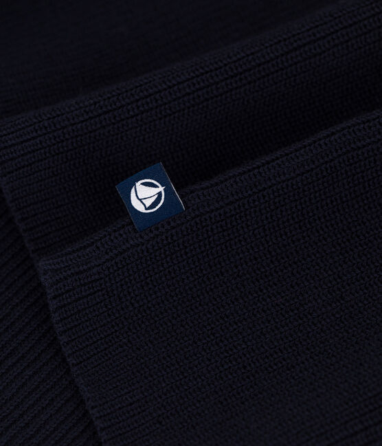 Damen-Marinepullover aus einfarbiger Baumwolle  blau SMOKING