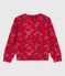Sweatshirt aus Molton für Mädchen rot TERKUIT/weiss MULTICO