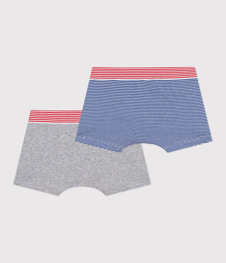 2er-Set Kinder-Boxershorts aus Baumwolle vielfarbig