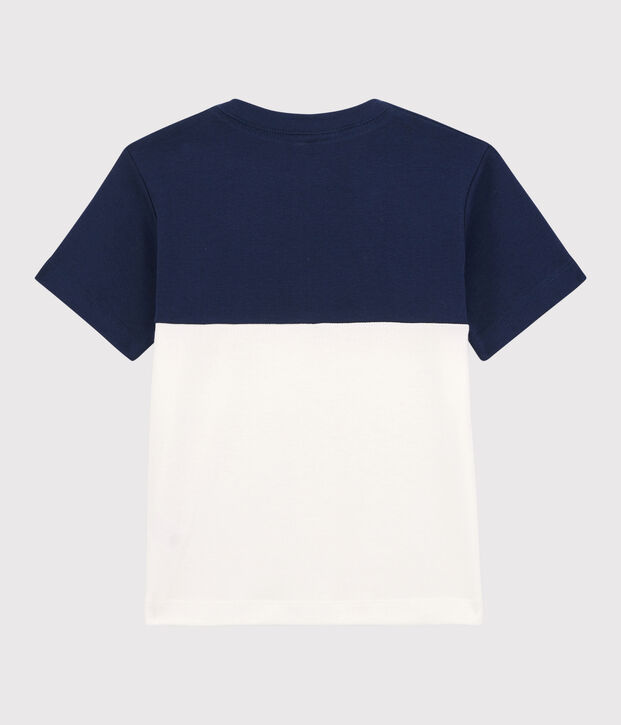 Kurz&auml;rmeliges T-Shirt aus Baumwolle f&uuml;r Jungen blau/weiss