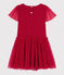 Kurzärmeliges Kinderkleid für Mädchen rot TERKUIT