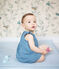 Baby-kurzoverall mädchen aus baumwolle/leinen FONTAINE