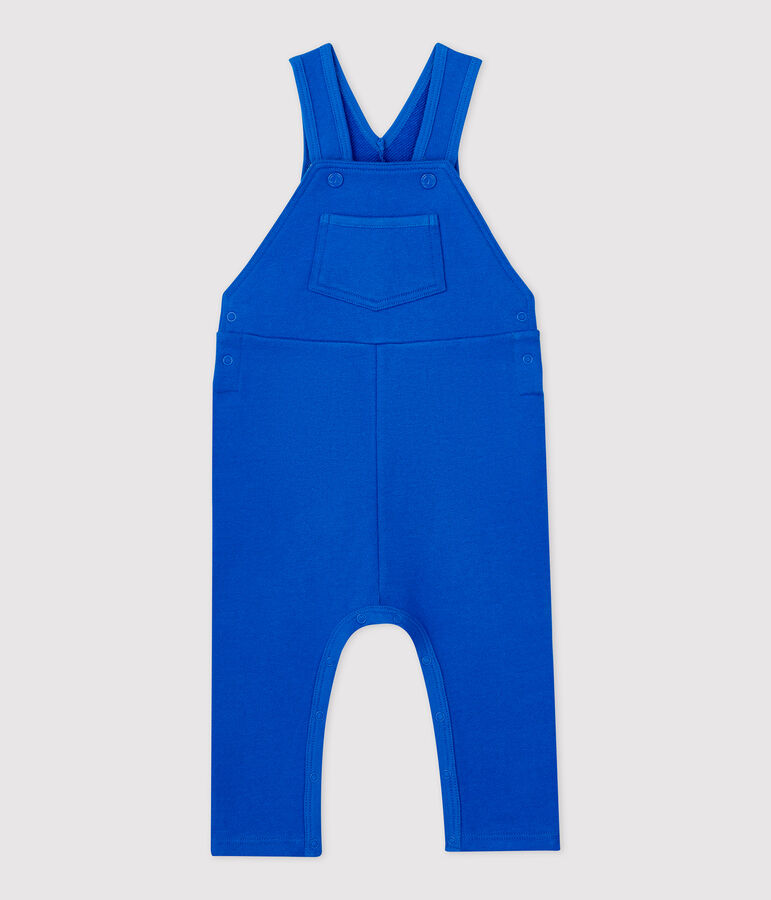 Lange Baby-Latzhose aus Molton blau