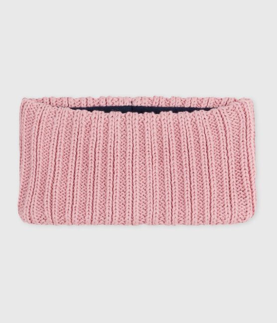 Baby-Schlauchschal aus Strick mit Fleece-Futter rosa CHARME