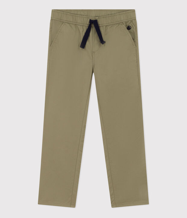 Hose aus Sergestoff in Regular-Fit-Passform f&uuml;r Jungen gr&uuml;n