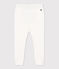 Baby-Leggings aus Baumwolle weiss MARSHMALLOW