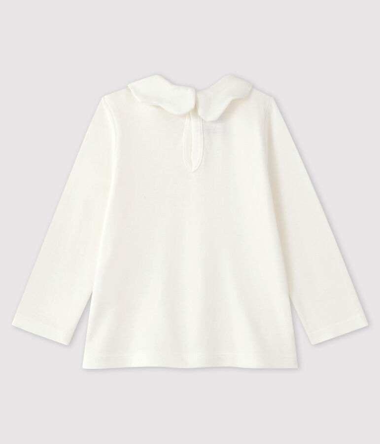Baby-Bluse aus Baumwolle. weiss