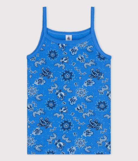 Trägershirt L’ICONIQUE aus BIO-Baumwolle für Damen blau BRASIER/weiss MULTICO