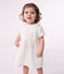 Weißes Baby-Kleid und Bloomer aus Baumwolle mit Lochstickereien weiss ECUME