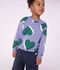Kinder-Sweatshirt aus Baumwolle mit Herzmotiv violett/vielfarbig