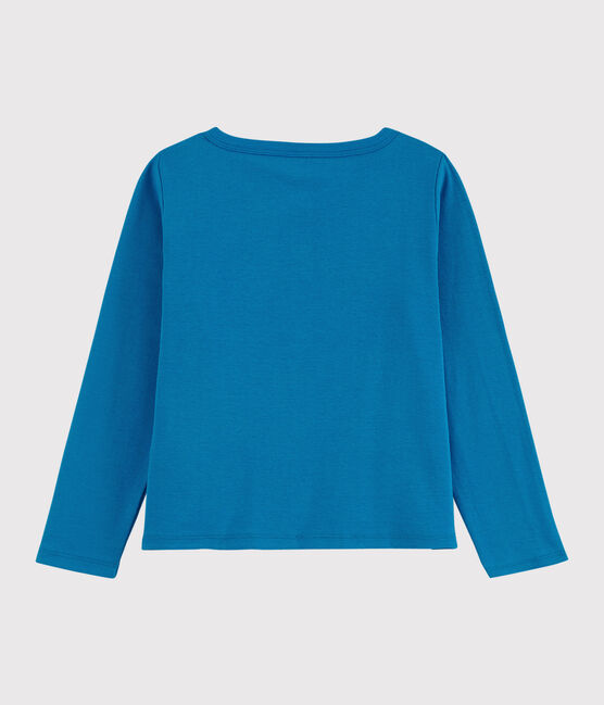 Kinder-Cardigan aus Baumwolle für Mädchen blau MYKONOS