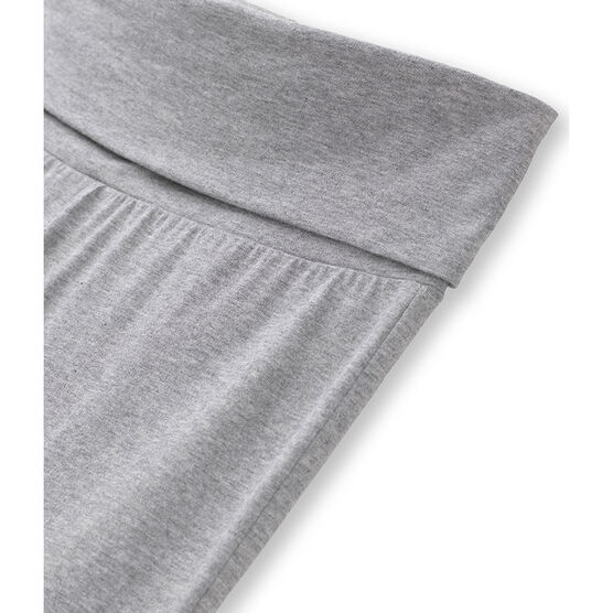 Einfarbige Damen Tanzhosen aus Lycra Jersey grau POUSSIERE CHINE