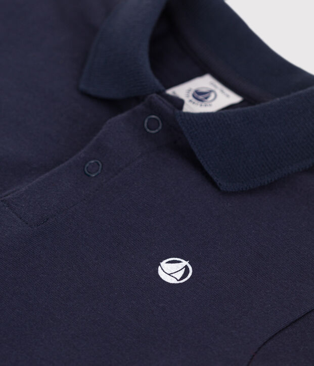 Kurz&auml;rmeliges Baby-Poloshirt aus einfarbiger Baumwolle SMOKING