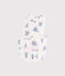 Kinderpyjama aus Rippstrick mit Paris-Aufdruck weiss MARSHMALLOW/blau MAJOR