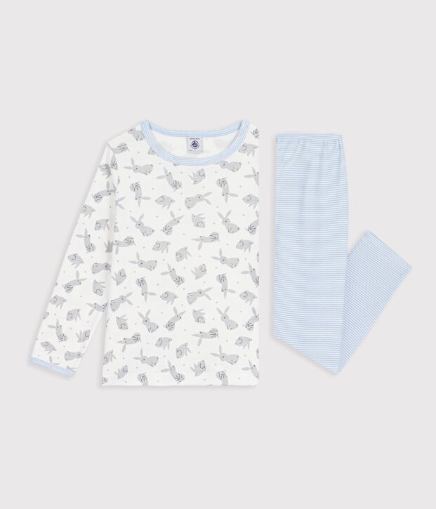 Pyjama  en velours grau/vielfarbig