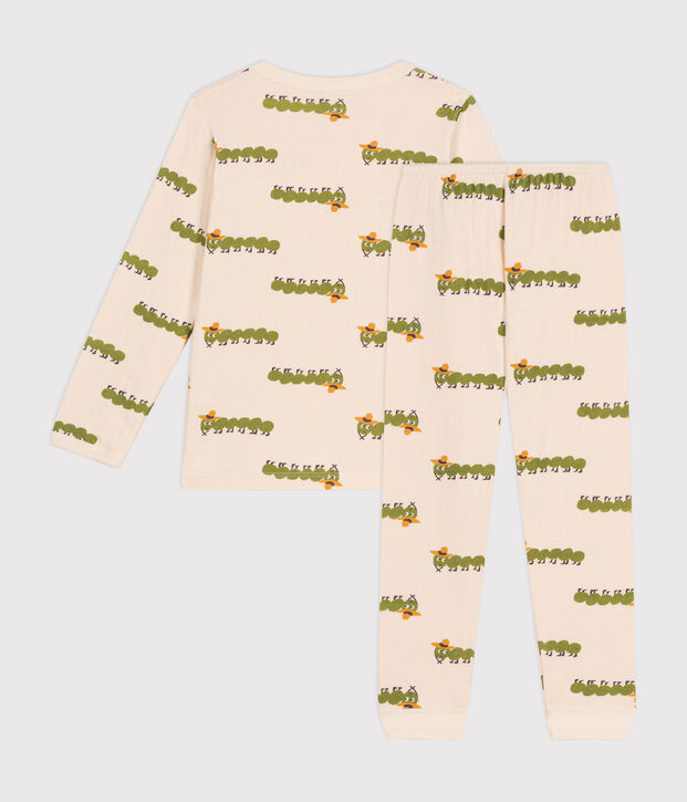 Kinderpyjama aus Baumwolle mit Tier-Printmotiv naturfarben/vielfarbig