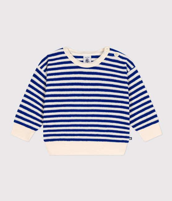 Baby-Sweatshirt aus Frottee blau SURF/ AVALANCHE