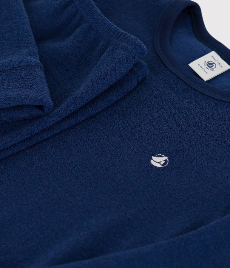 Kinderpyjama aus Frottee blau