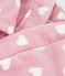 Kinder-Bademantel aus gemustertem Fleece rosa/weiss
