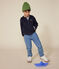 Sweatshirt mit Reißverschluss und Kapuze für Kinder/Jungen blau SMOKING