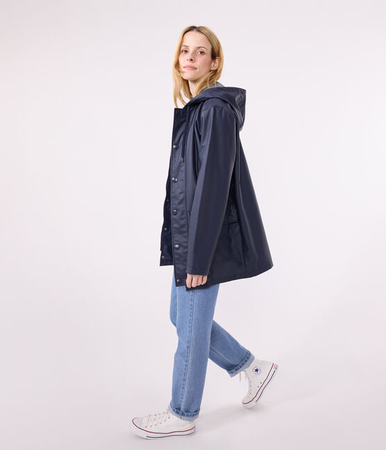 Regenjacke aus recyceltem Material und Bio-Baumwolle blau SMOKING