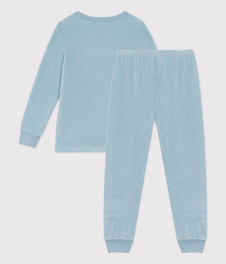 Kinderpyjama aus Nicki blau