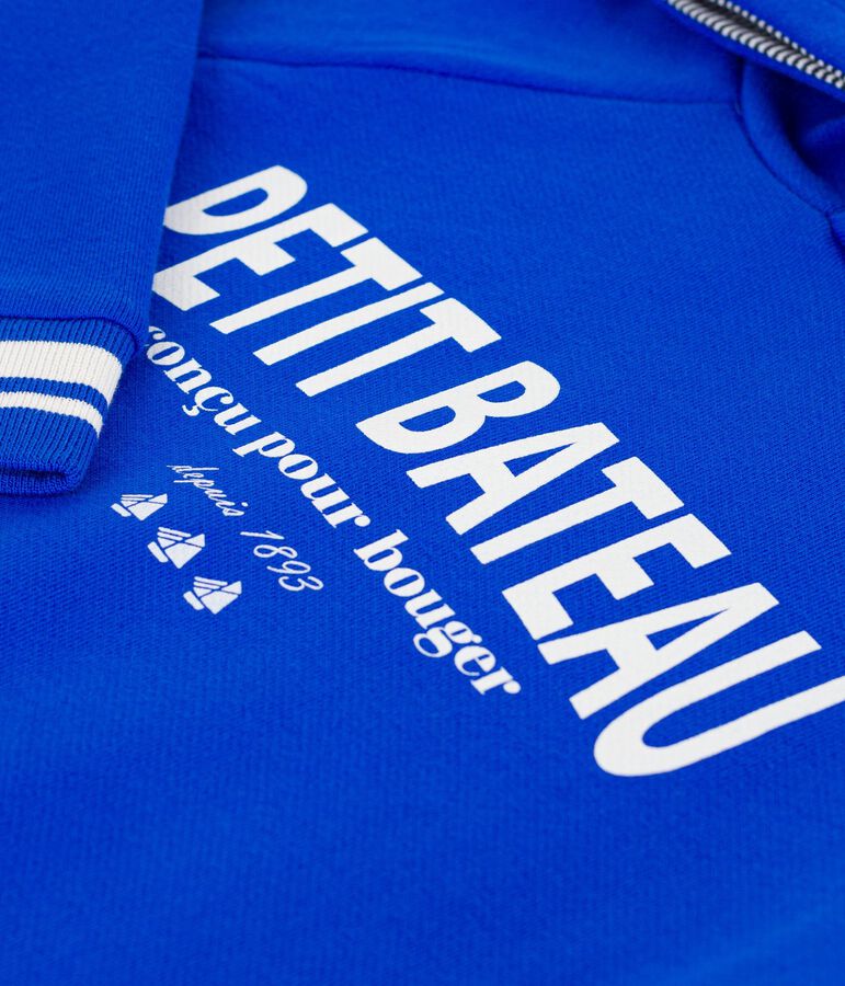 Kinder-Kapuzensweatshirt aus Baumwolle blau PERSE