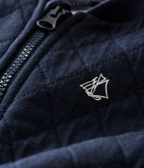 Baby-Cardigan aus gestepptem Doppeljersey für Jungen blau SMOKING CN