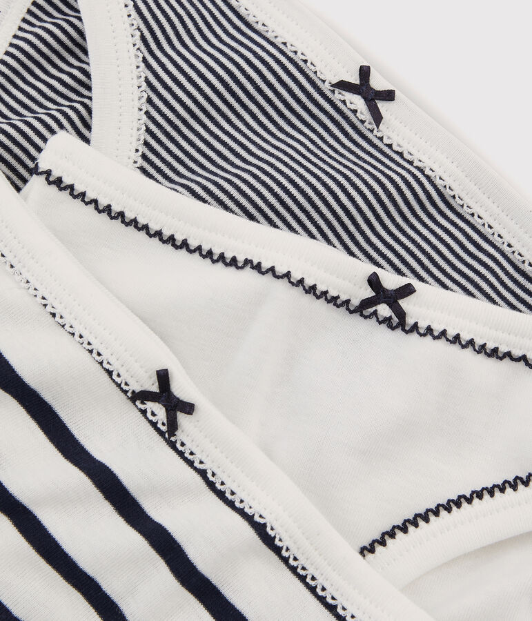 Set mit 3 gestreiften Unterhosen f&uuml;r M&auml;dchen vielfarbig