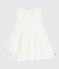 &Auml;rmelloses wei&szlig;es Baby-Kleid aus Baumwolle mit Lochspitze weiss