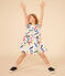 Kurzärmeliges Kleid mit Printmotiv aus Baumwolle Kinder/Mädchen weiss MARSHMALLOW/weiss MULTICO