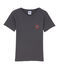 Jungen-T-Shirt mit V-Ausschnitt und Motiv grau Maki