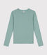 Langärmeliges Damen-T-Shirt L'Iconique aus einfarbigem Rippstrick