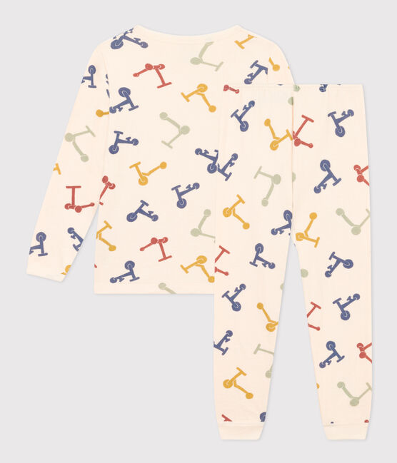 Kinderpyjama aus Baumwolle mit Printmotiv weiss AVALANCHE/ MULTICO