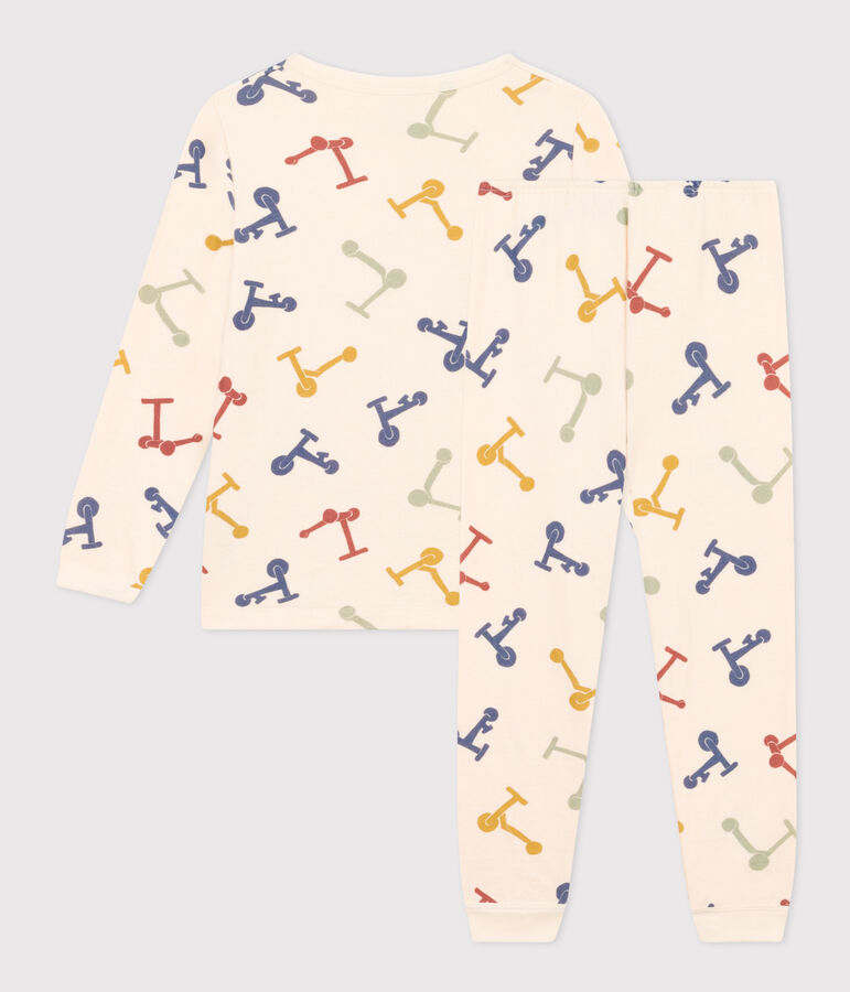 Kinderpyjama aus Baumwolle mit Printmotiv naturfarben/vielfarbig