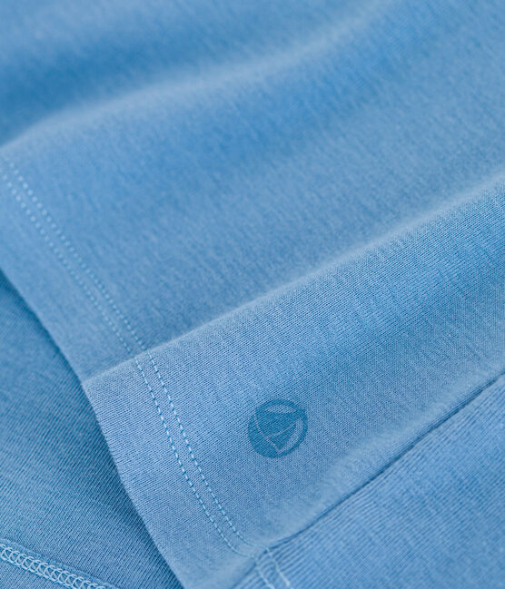 Damen-T-Shirt L'Iconique aus einfarbiger Baumwolle blau ALASKA