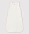 Witte tubic babytrappelzak van biokatoen weiss MARSHMALLOW/weiss MULTICO