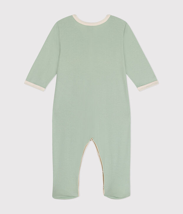 Baby-Strampler aus Baumwolle gr&uuml;n