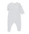 Dors bien bébé rayé weiss LAIT/grau POUSSIERE