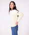 Damen T-Shirt "Marinière" mit Streifen aus Baumwolle  beige MILK/ CAJOU